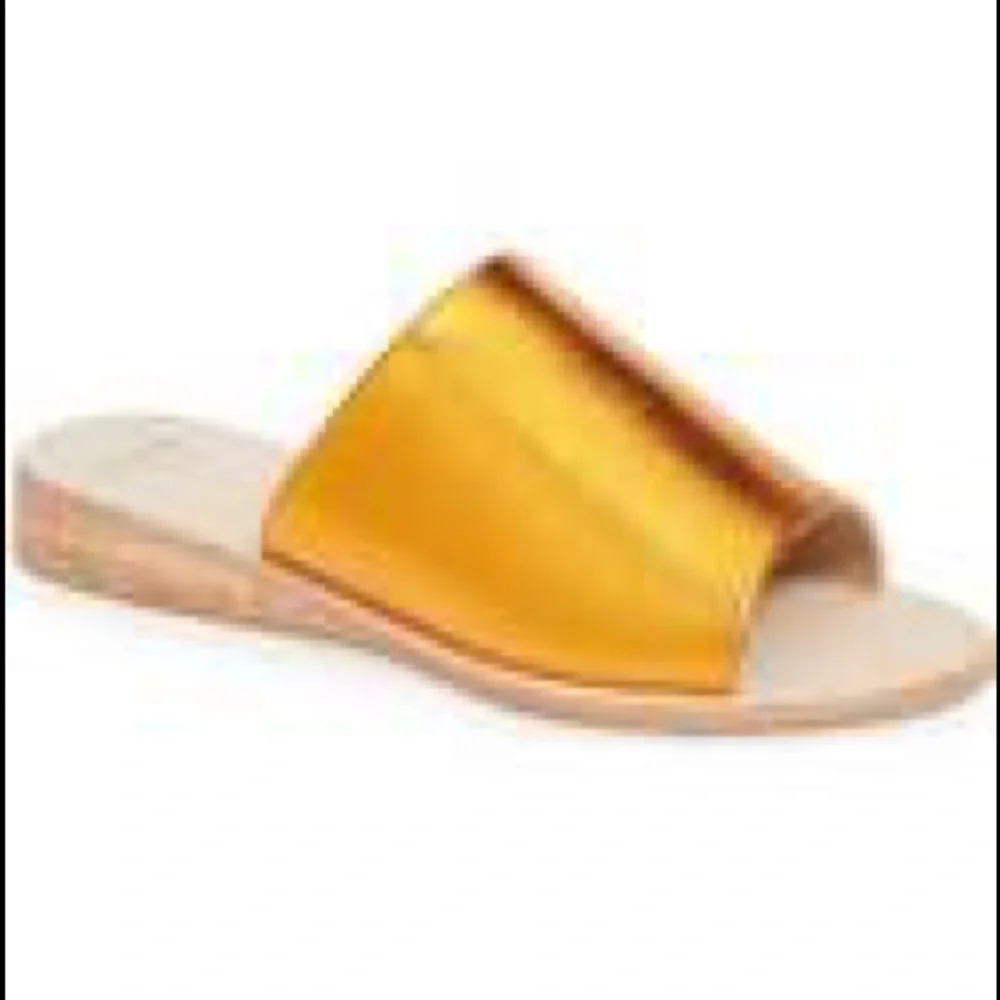 𝅺seychelles Stanza Metallic Orange Slide NWT Size 7